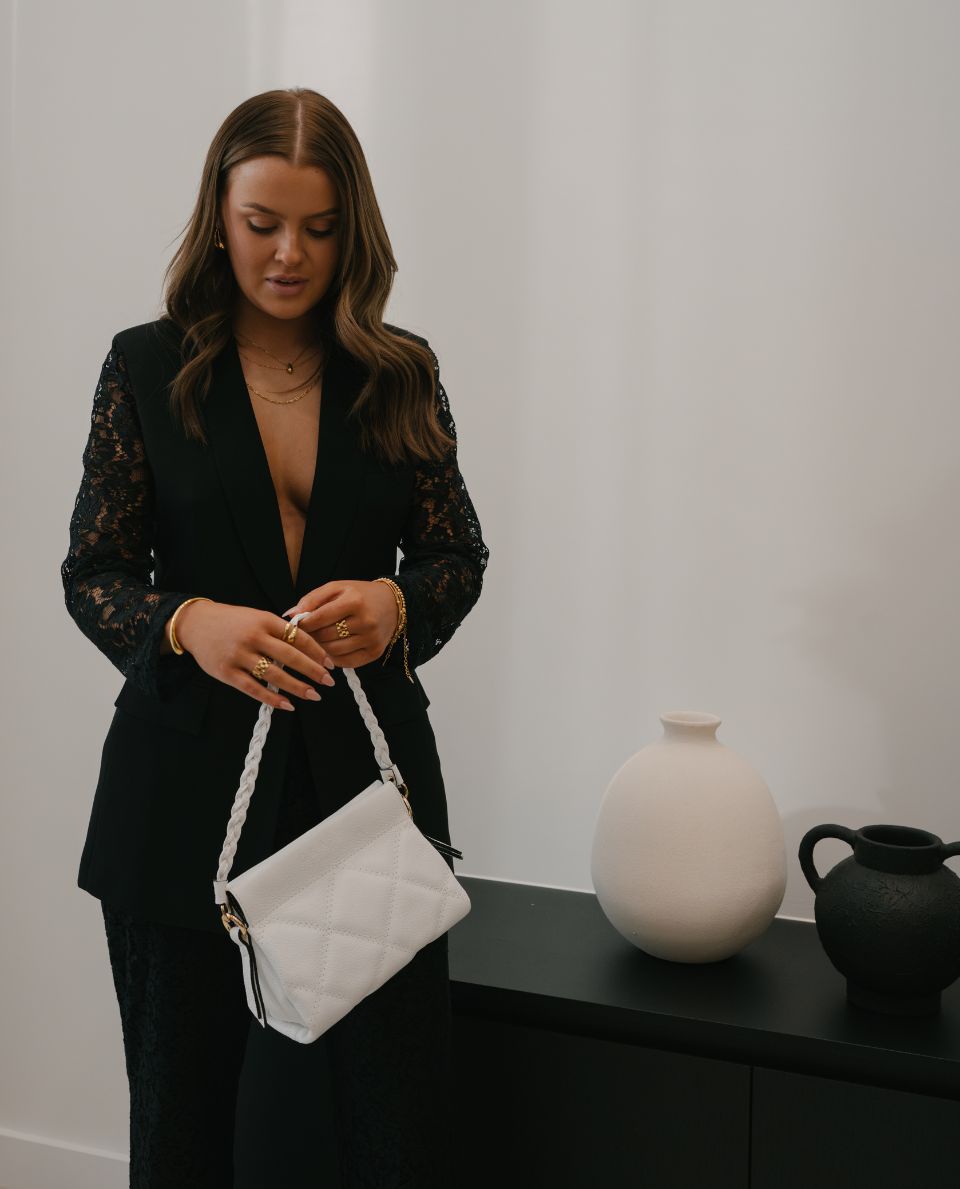 Luxury Italian Leather nora white